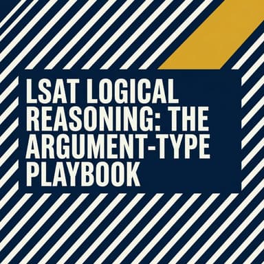LSAT Logical Reasoning: The Argument-Type Playbook